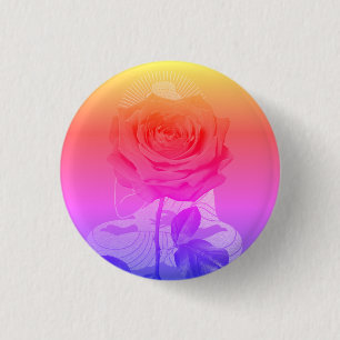Macaron Rond 2,50 Cm BouddhaToday V4 LEVÉ DU SOLEIL BOUTON BOUDDHA #2