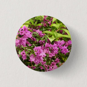 Macaron Rond 2,50 Cm Bougainvillées tropicales violettes