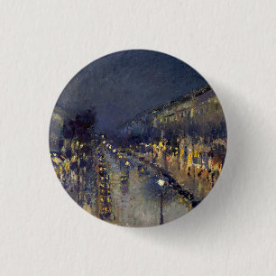 Macaron Rond 2,50 Cm Boulevard Montmartre à Night Pissarro