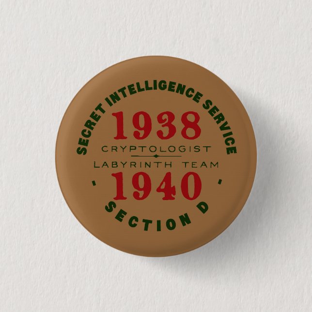 Macaron Rond 2,50 Cm Bouton 1938-1940 de Cryptologist (Devant)