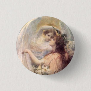 Macaron Rond 2,50 Cm Bouton 2 d'ange gardien