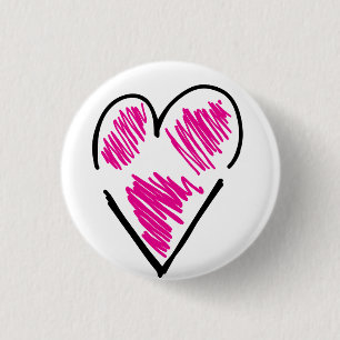 Macaron Rond 2,50 Cm Bouton <3 déchiré