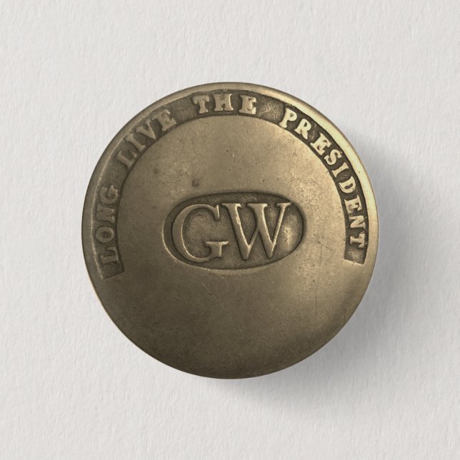 Macaron Rond 2,50 Cm Bouton 4e campagne de Washington (Devant)