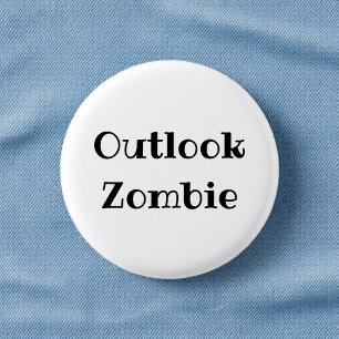 Macaron Rond 2,50 Cm Bouton à épingler Outlook Zombie Drôle de Bureau
