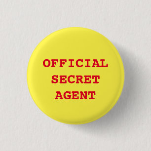 Macaron Rond 2,50 Cm Bouton "Agent Secret/Espion"