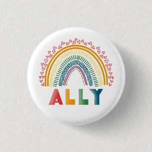 Macaron Rond 2,50 Cm Bouton Ally Rainbow