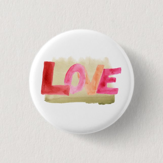 Macaron Rond 2,50 Cm Bouton Amour (Devant)