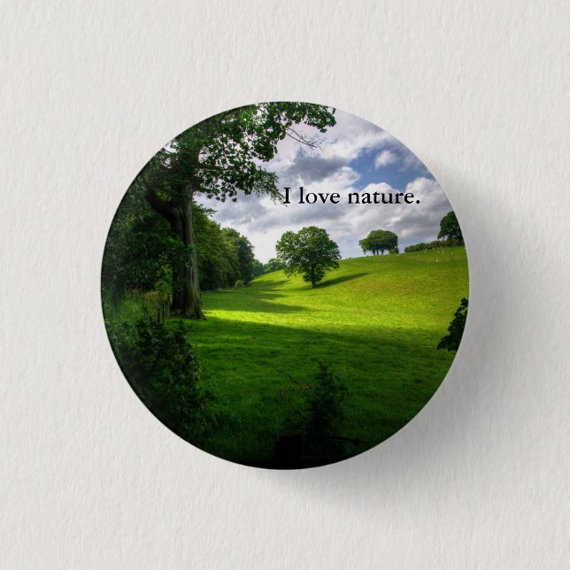 Macaron Rond 2,50 Cm Bouton Amour Nature (Devant)