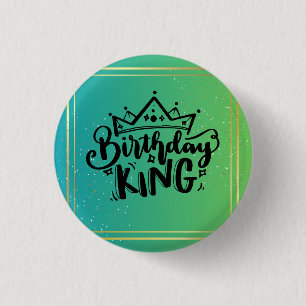 Macaron Rond 2,50 Cm Bouton Anniversaire King