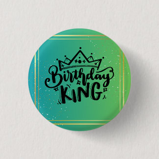 Macaron Rond 2,50 Cm Bouton Anniversaire King