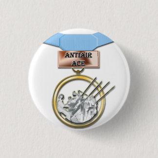 Macaron Rond 2,50 Cm Bouton anti-aérien de médaille d'as