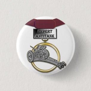 Macaron Rond 2,50 Cm Bouton antichar expert de médaille d'artilleur