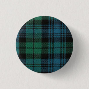 Macaron Rond 2,50 Cm Bouton arrondi Tartan Fabric