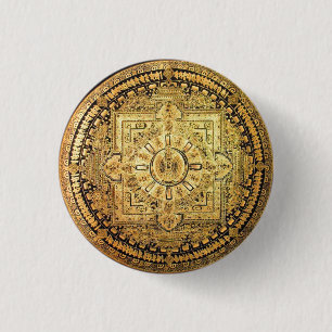 Macaron Rond 2,50 Cm Bouton Avalokiteshvara Mille Armés