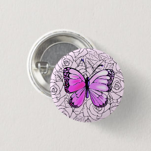 Macaron Rond 2,50 Cm Bouton avec Papillon