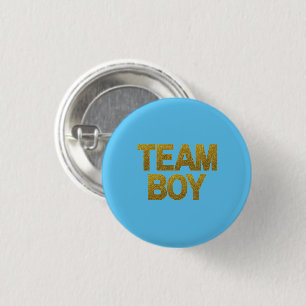 Macaron Rond 2,50 Cm Bouton Baby shower de l'équipe de Parties scintill