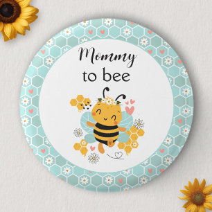 Macaron Rond 2,50 Cm Bouton Baby shower Fille Fille Maman À Être
