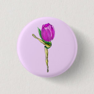 Macaron Rond 2,50 Cm Bouton Ballerina Tulip Ballet Dancer