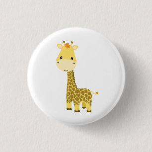 Macaron Rond 2,50 Cm Bouton Bébé Giraffe