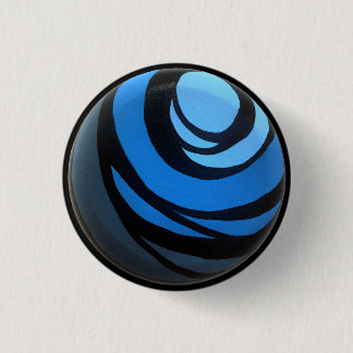 Macaron Rond 2,50 Cm Bouton bleu de Chakra