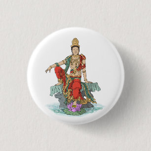 Macaron Rond 2,50 Cm Bouton Bodhisattva de Compassion