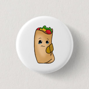 Macaron Rond 2,50 Cm Bouton Bon Burritos Ne s'effondre pas