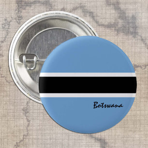 Macaron Rond 2,50 Cm Bouton Botswana, patriotique Botswana Drapeau mode