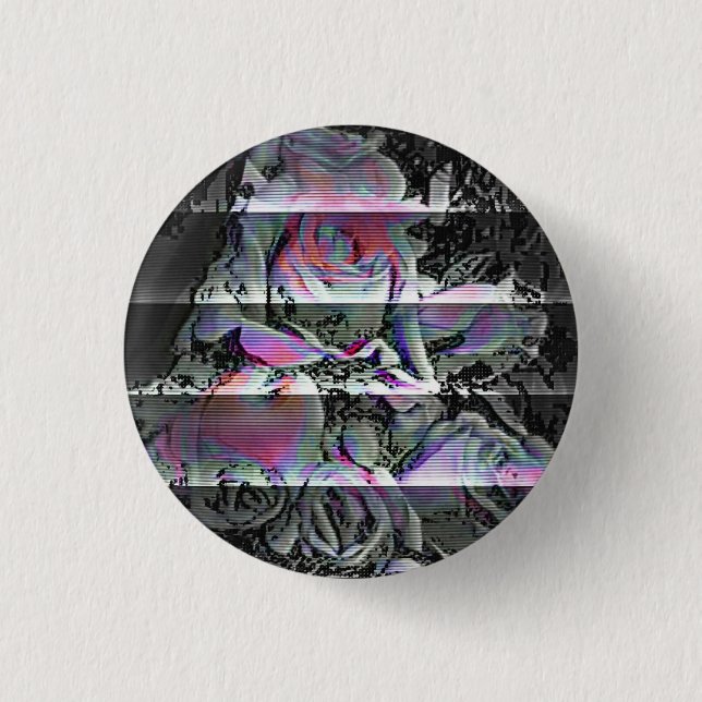 Macaron Rond 2,50 Cm Bouton Bouquet Techno (Devant)