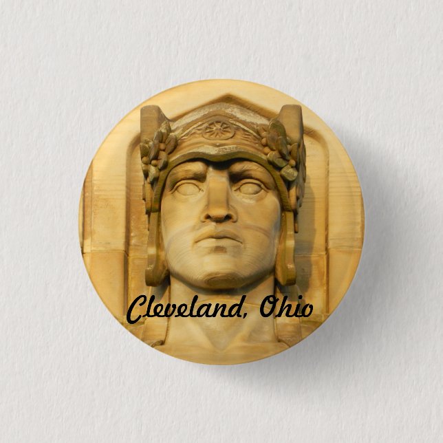 Macaron Rond 2,50 Cm Bouton Bridge Guardian (Cleveland, Ohio) (Devant)