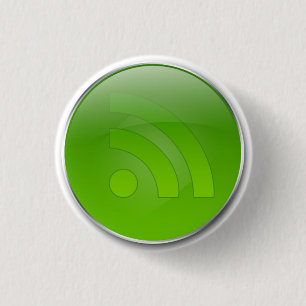 Macaron Rond 2,50 Cm Bouton brillant du vert RSS
