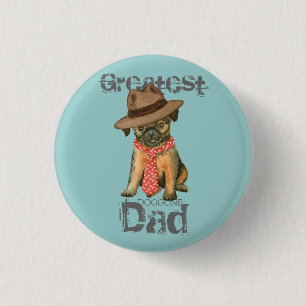 Macaron Rond 2,50 Cm Bouton Bruxelles Griffon Papa Pinback