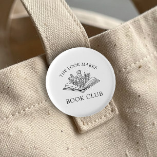 Macaron Rond 2,50 Cm Bouton Cadeau Nom du Club de Lecture