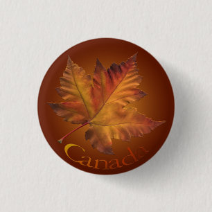 Macaron Rond 2,50 Cm Bouton Canada Bouton souvenir Feuille d'érable du 