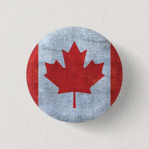 Macaron Rond 2,50 Cm Bouton canadien de drapeau