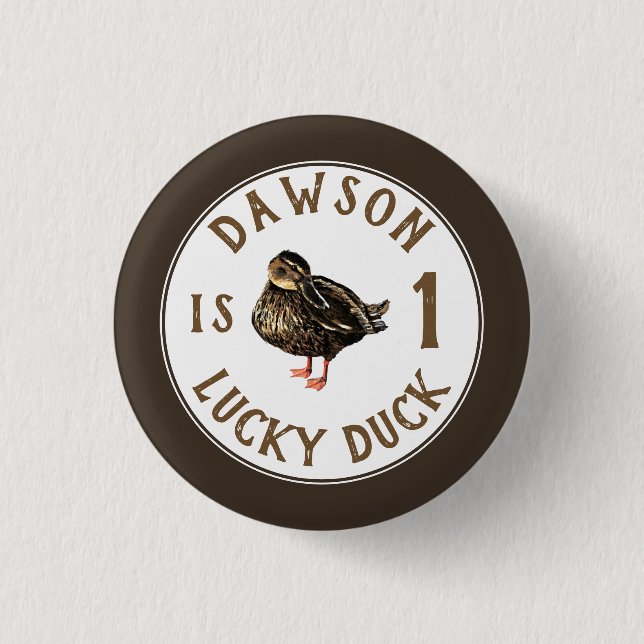 Macaron Rond 2,50 Cm Bouton Canard (Devant)