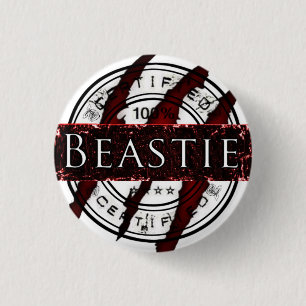 Macaron Rond 2,50 Cm Bouton certifié de Beastie