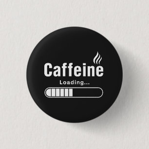 Macaron Rond 2,50 Cm Bouton – “Chargement de la caféine…”