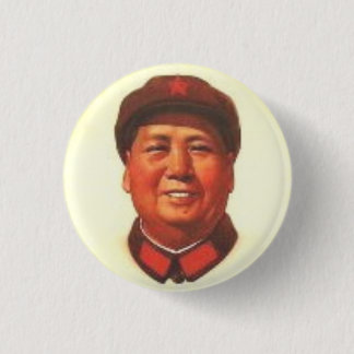 Macaron Rond 2,50 Cm Bouton chinois de Mao Zedong de Président