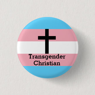 Macaron Rond 2,50 Cm Bouton chrétien de fierté de transsexuel