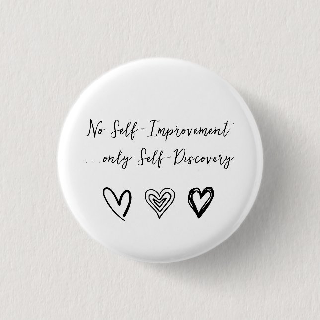 Macaron Rond 2,50 Cm Bouton Citation Inspirationnelle Self-Love (Devant)