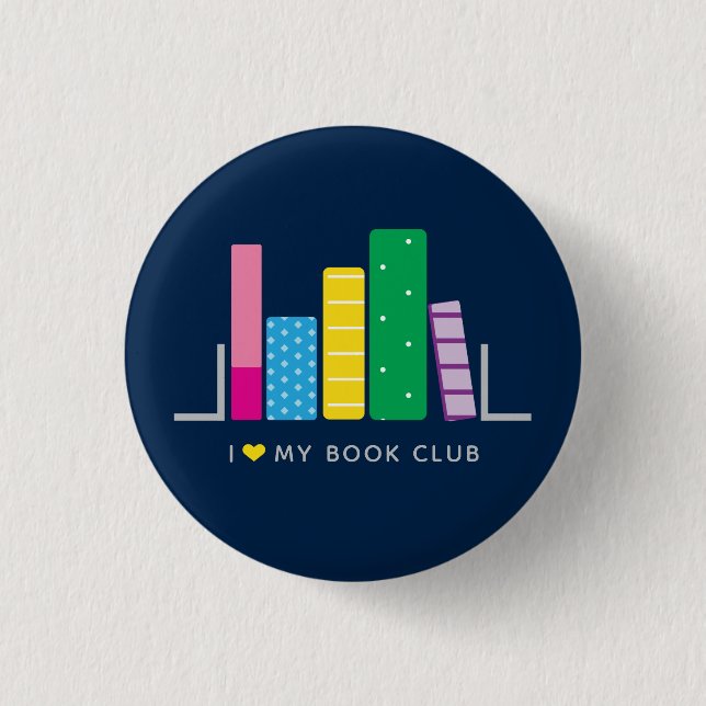 Macaron Rond 2,50 Cm Bouton Club du livre (Devant)
