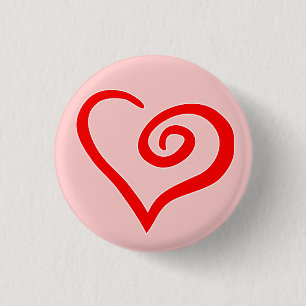 Macaron Rond 2,50 Cm Bouton Coeur