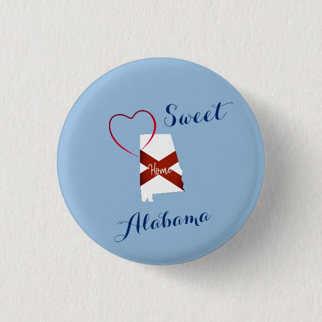 Macaron Rond 2,50 Cm Bouton Collection Fun Alabama (Devant)