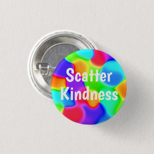 Macaron Rond 2,50 Cm Bouton coloré Scatter Kindness