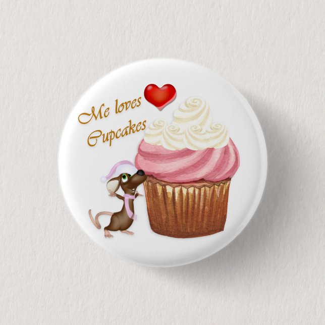 Macaron Rond 2,50 Cm Bouton Cupcake (Devant)