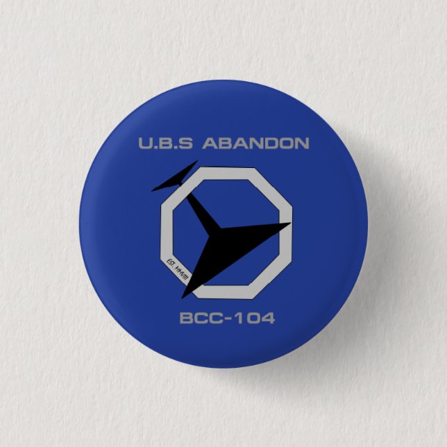 Macaron Rond 2,50 Cm Bouton d'abandon d'U.B.S mini (Devant)