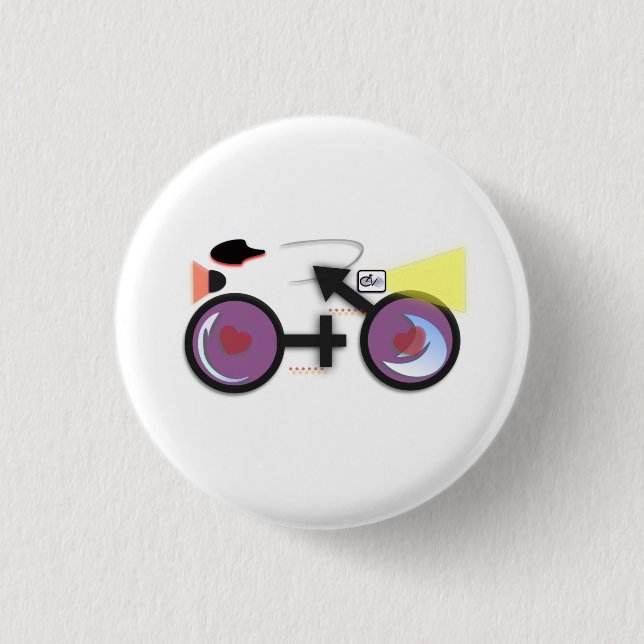 Macaron Rond 2,50 Cm Bouton d'ADN de CycleNuts (Devant)