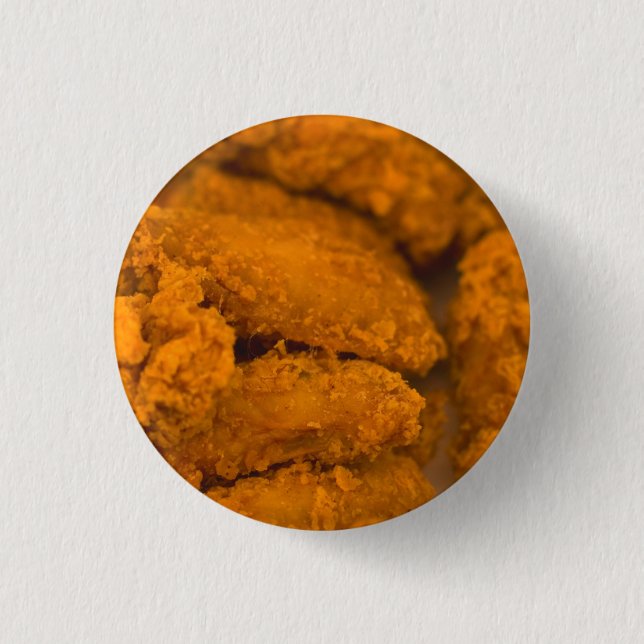 Macaron Rond 2,50 Cm Bouton d'ailes de poulet frit (Devant)