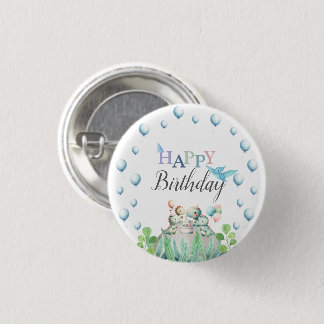 Macaron Rond 2,50 Cm Bouton d'anniversaire thématique Dinosaur pour enf