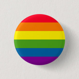 Macaron Rond 2,50 Cm Bouton d'arc-en-ciel de gay pride